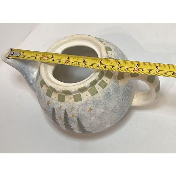 Nantucket Angie Anderson Christmas Teapot Set Farmhouse Cottagecore Cream Sugar - Picture 8 of 13